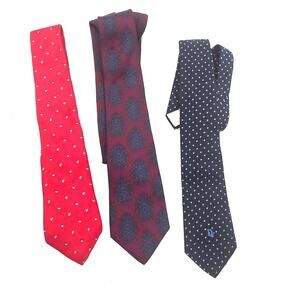 LOT 3 Christian Dior Pattern Silk Neck Ties Assorted Casual Career